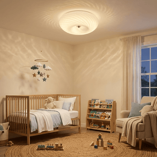 Swirl Glass Flush Mount-Neutral Decor