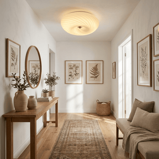 Swirl Glass Flush Mount-Neutral Decor