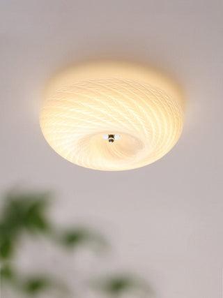 Swirl Glass Flush Mount-Neutral Decor