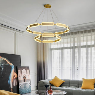 Lustra Lustre Anneau Géométrique en Laiton