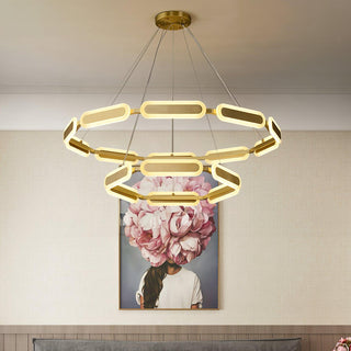 Lustra Lustre Anneau Géométrique en Laiton