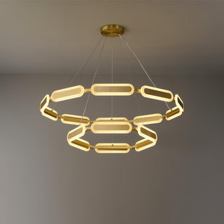 Lustra Lustre Anneau Géométrique en Laiton