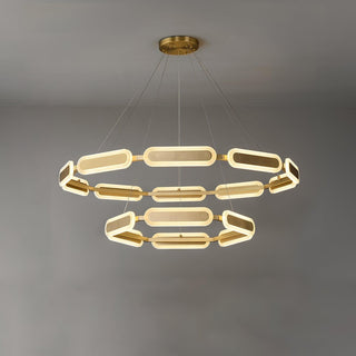 Lustra Lustre Anneau Géométrique en Laiton