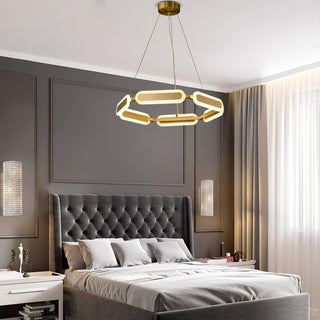 Lustra Lustre Anneau Géométrique en Laiton