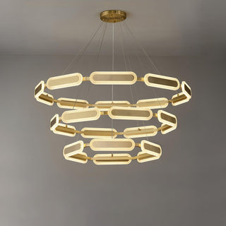 Lustra Lustre Anneau Géométrique en Laiton