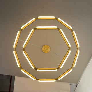 Lustra Lustre Anneau Géométrique en Laiton