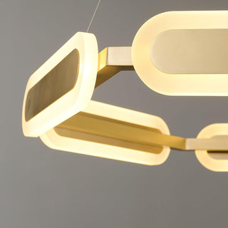 Lustra Lustre Anneau Géométrique en Laiton