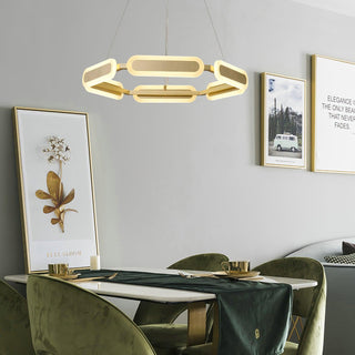 Lustra Lustre Anneau Géométrique en Laiton