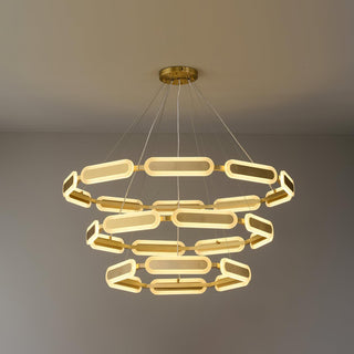 Lustra Lustre Anneau Géométrique en Laiton