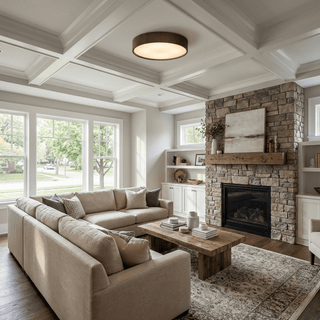 Sylva Minimalist Timber Ceiling Lamp-Neutral Decor
