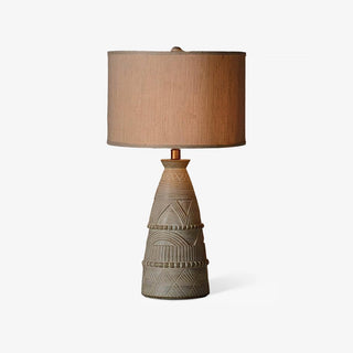Zyra Lampe de Table en Bois Rustique
