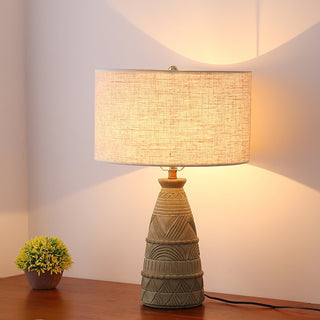 Zyra Lampe de Table en Bois Rustique