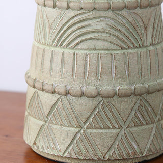 Zyra Lampe de Table en Bois Rustique