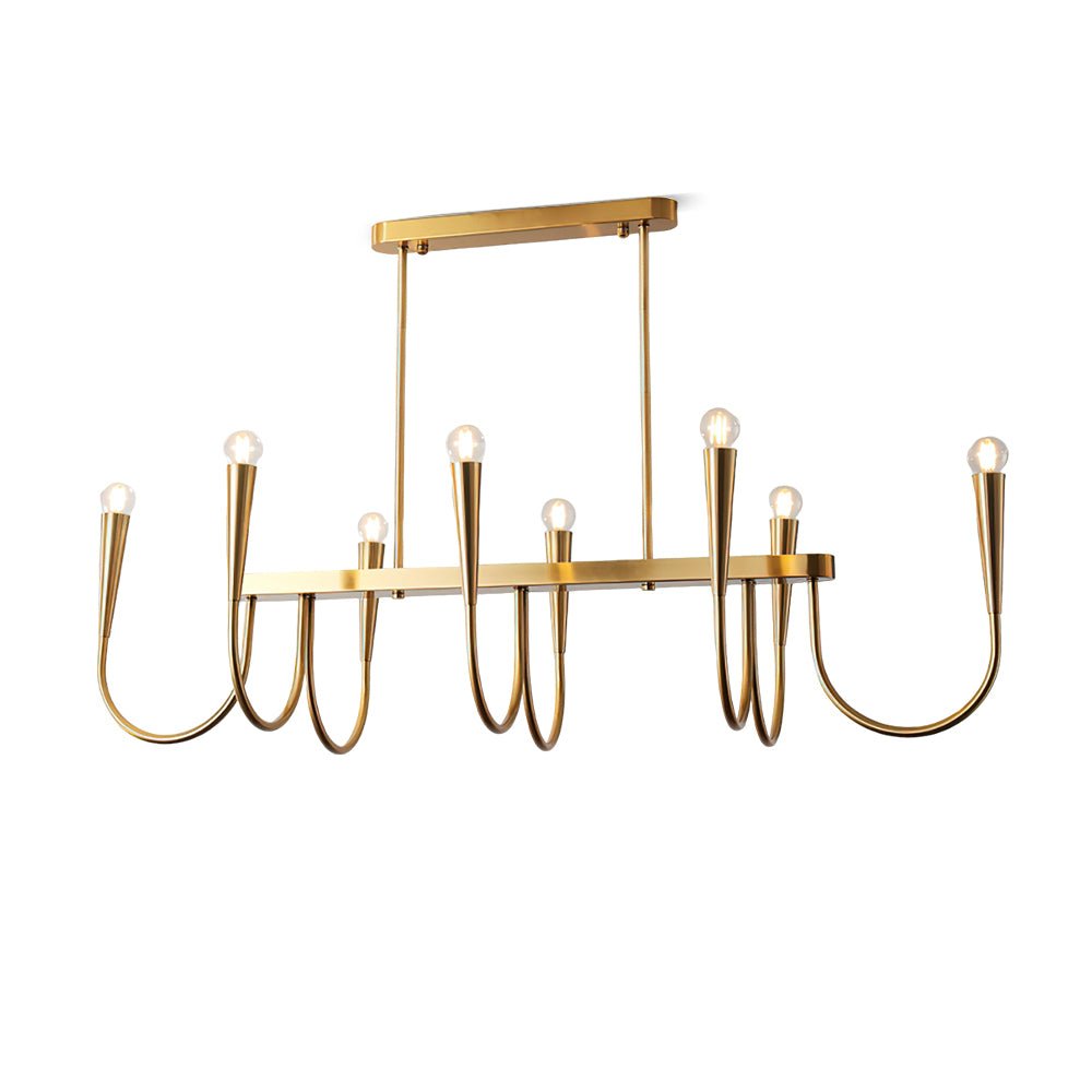 Galisse Lustre Or Symphonie Courbée Élégante