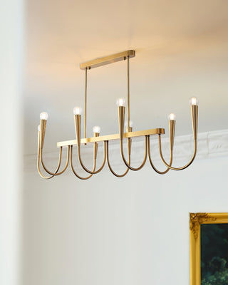 Lustra Lustre Or Symphonie Courbée Élégante