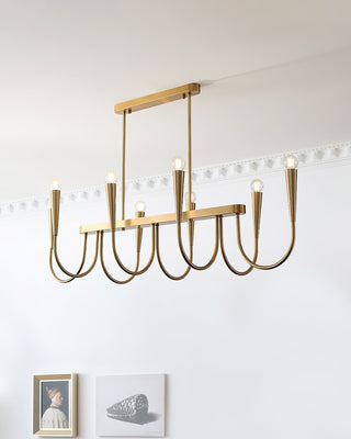 Lustra Lustre Or Symphonie Courbée Élégante