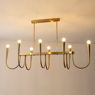 Lustra Lustre Or Symphonie Courbée Élégante