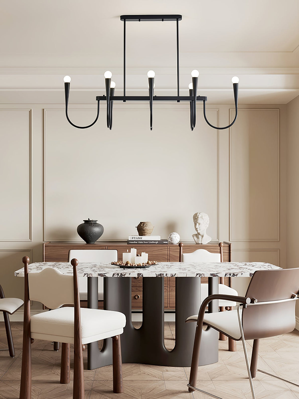 Galisse Lustre Or Symphonie Courbée Élégante