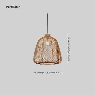 Ritta Suspension LED Rotin Salon/Chambre à Coucher/Bar