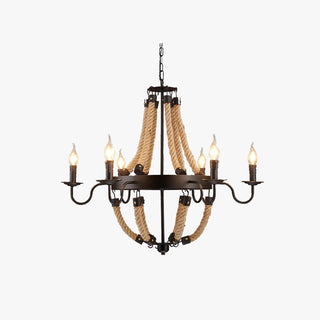Epoch Suspension LED Industrielle Métal/Corde Noir Salon/Bar