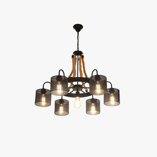 Epoch Suspension LED Vintage Corde Noire/Métal Salon
