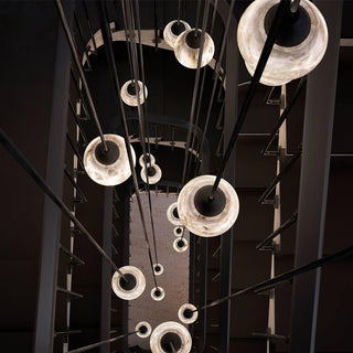 Ostara Suspension Laiton Albâtre