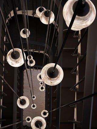Ostara Suspension Laiton Albâtre