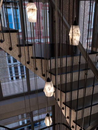 Ostara Suspension Laiton Albâtre