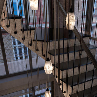 Ostara Suspension Laiton Albâtre