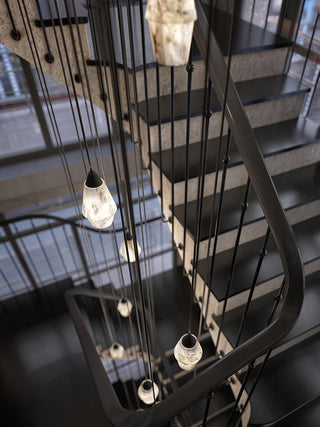 Ostara Suspension Laiton Albâtre