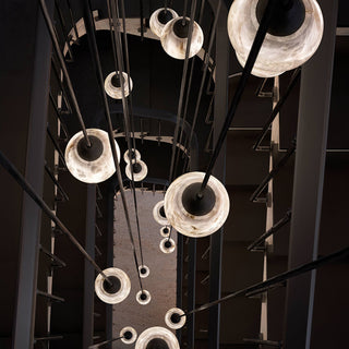 Ostara Suspension Laiton Albâtre