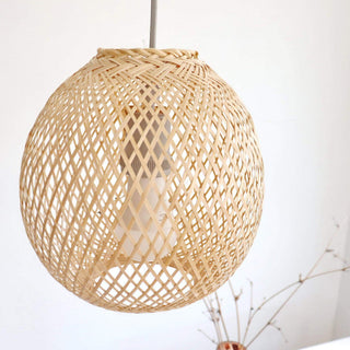 Ritta Suspension Ronde Créative Bambou Chambre à Coucher Salon