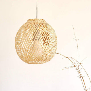 Ritta Suspension Ronde Créative Bambou Chambre à Coucher Salon