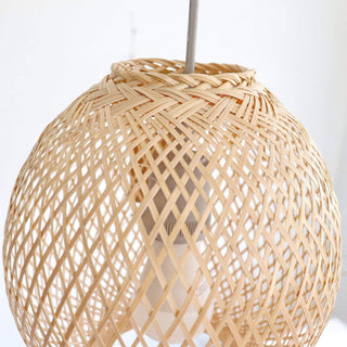 Ritta Suspension Ronde Créative Bambou Chambre à Coucher Salon