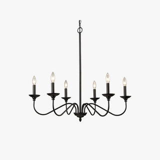 Silva Lustre Bougie LED Moderne, Métal, Noir,  Chambre à Coucher