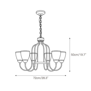 Caraeara Postmodern Luxe Verre Lustre