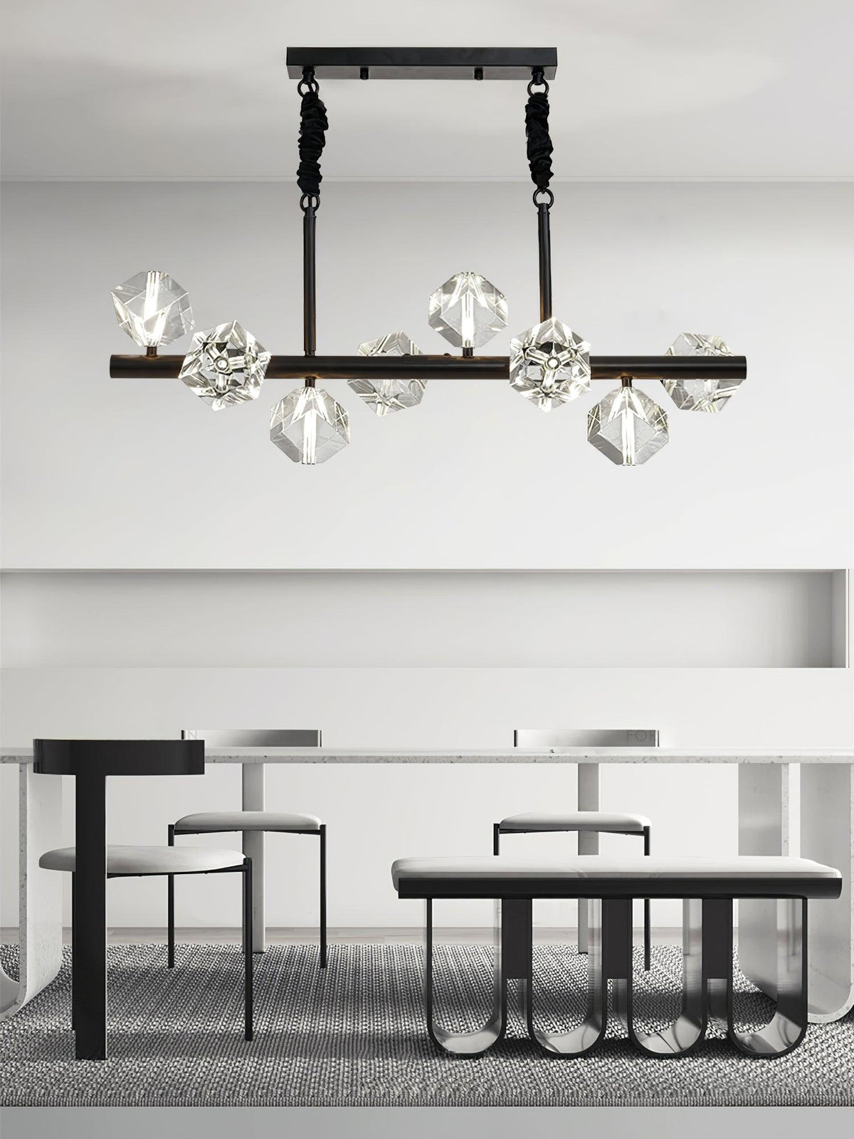 Eurthiel Lustre Pendentif Cristal Luxe