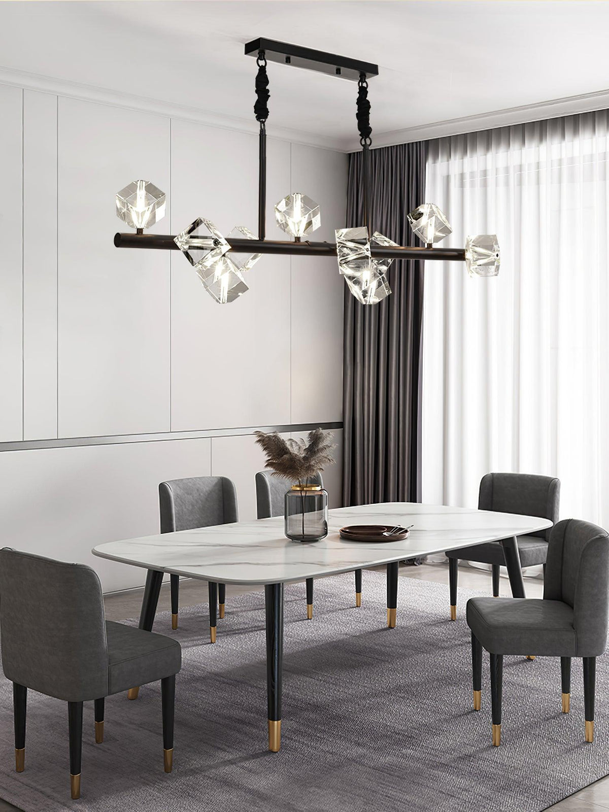 Eurthiel Lustre Pendentif Cristal Luxe