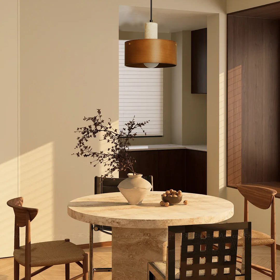 Side profile of the cylindrical Tako Pendant Lamp.
