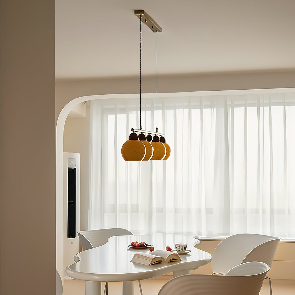 Amara Hand-blown Glass Chandelier-Neutral Decor
