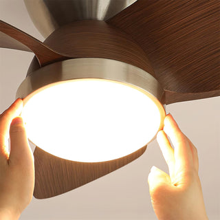 Plafonnier Ventilateur Ventra Moderne en Bois