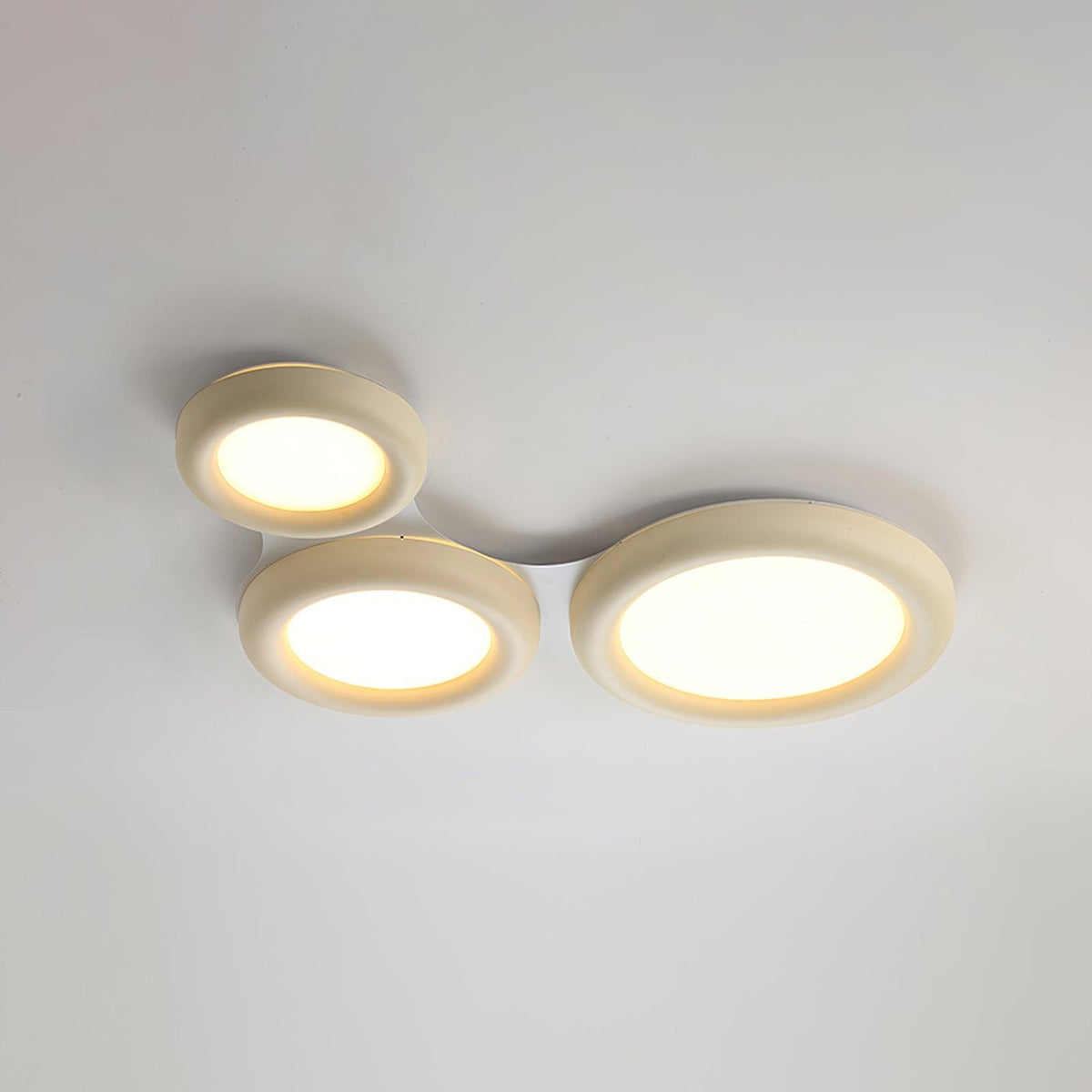 Ceiling Light Beige Flush Mount with Canopy Minimalist-Neutral Decor