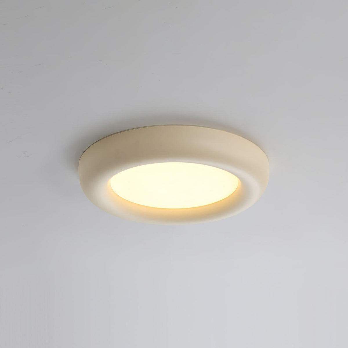 Ceiling Light Beige Flush Mount with Canopy Minimalist-Neutral Decor