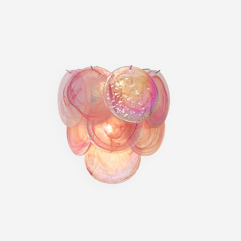 Opalara Pink Capiz Shell Wall Lamp-Neutral Decor