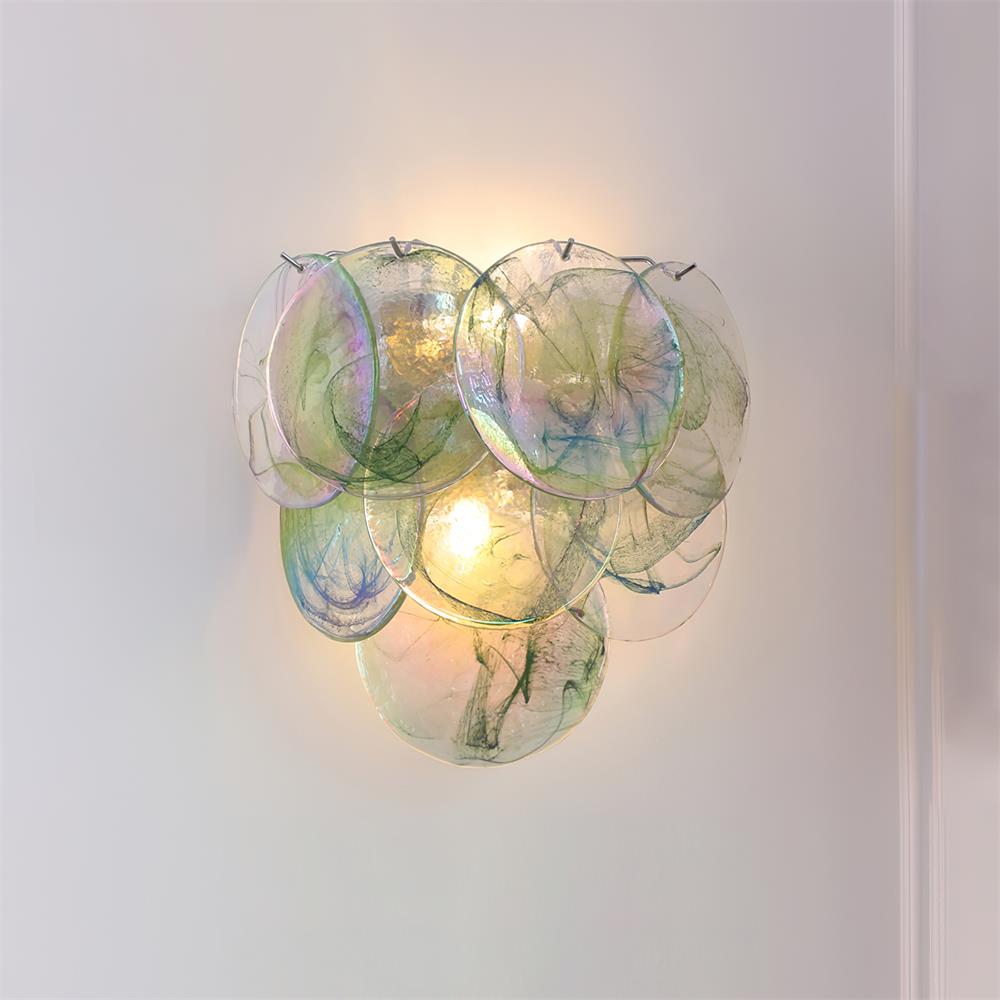 Opalara Pink Capiz Shell Wall Lamp-Neutral Decor