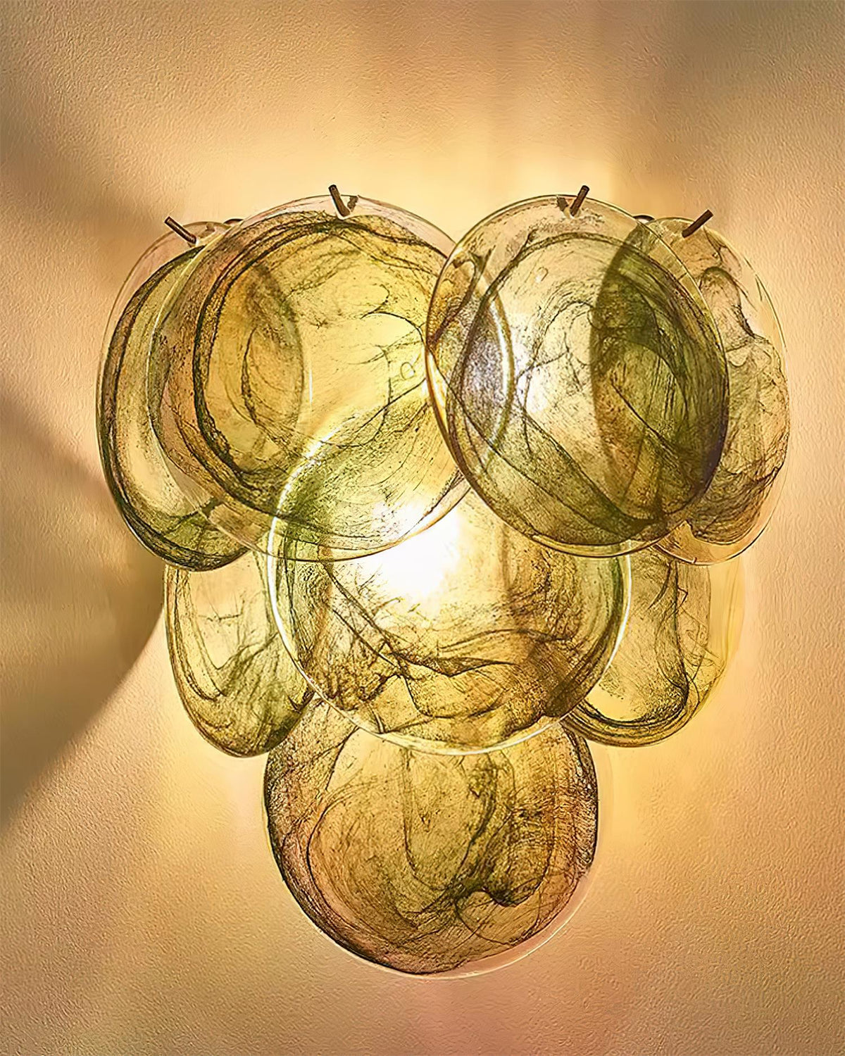 Opalara Pink Capiz Shell Wall Lamp-Neutral Decor