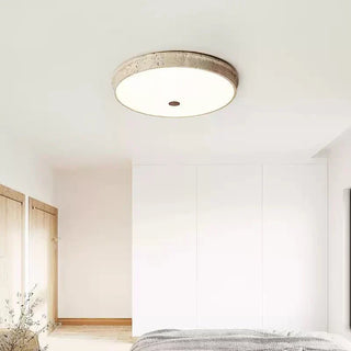 Seriraine Plafonnier Disque Travertin Jaune Minimaliste