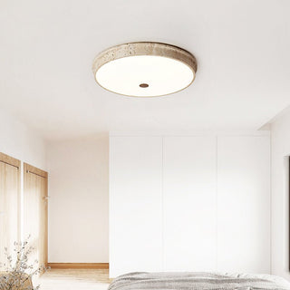 Seriraine Plafonnier Disque Travertin Jaune Minimaliste