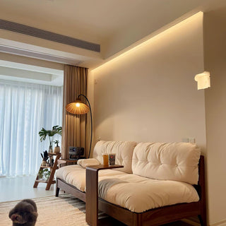 Sombrero Lampadaire en Rotin Arc