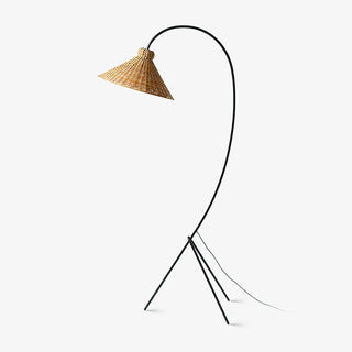 Sombrero Lampadaire en Rotin Arc